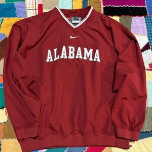 2000s Nike Alabama Crimson Tide Red Windbreaker Pullover Jacket XL